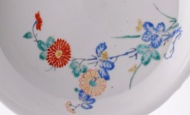 detail of a japanese kakiemon dish, late 17th century